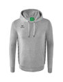 Erima Kapuzenpullover Essential Team Kapuzensweat (weiche Baumwolle, Rippbündchen) hellgrau/grau Herren
